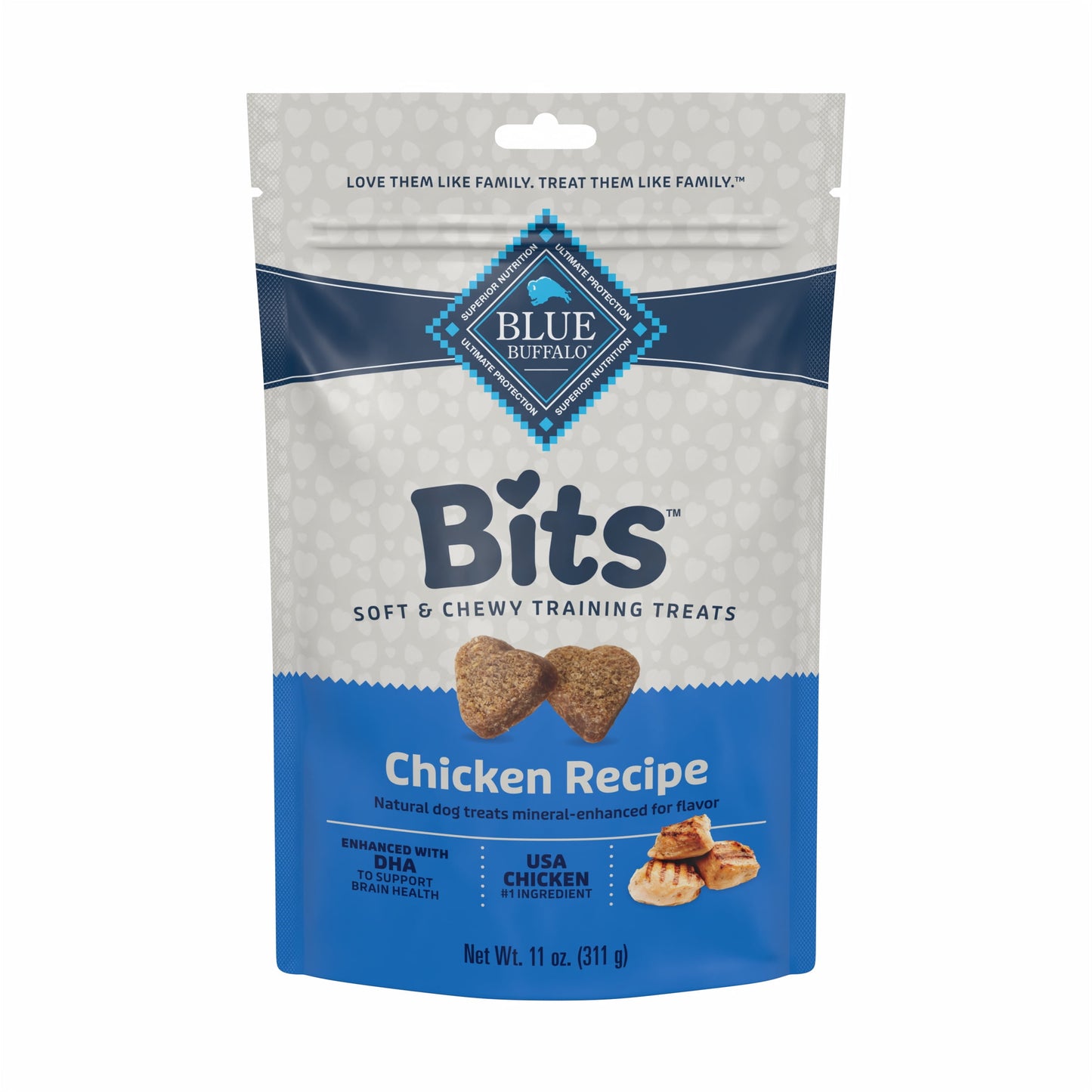 BLUE Bits Natural Chicken Recipe Soft-Moist Training Dog Treats